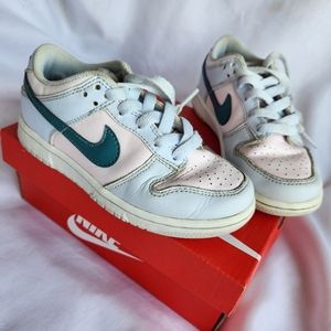 Nike Dunk Low (PS) Preschool Grey Mineral Teal 12C Little Kids Shoes FD1228-002